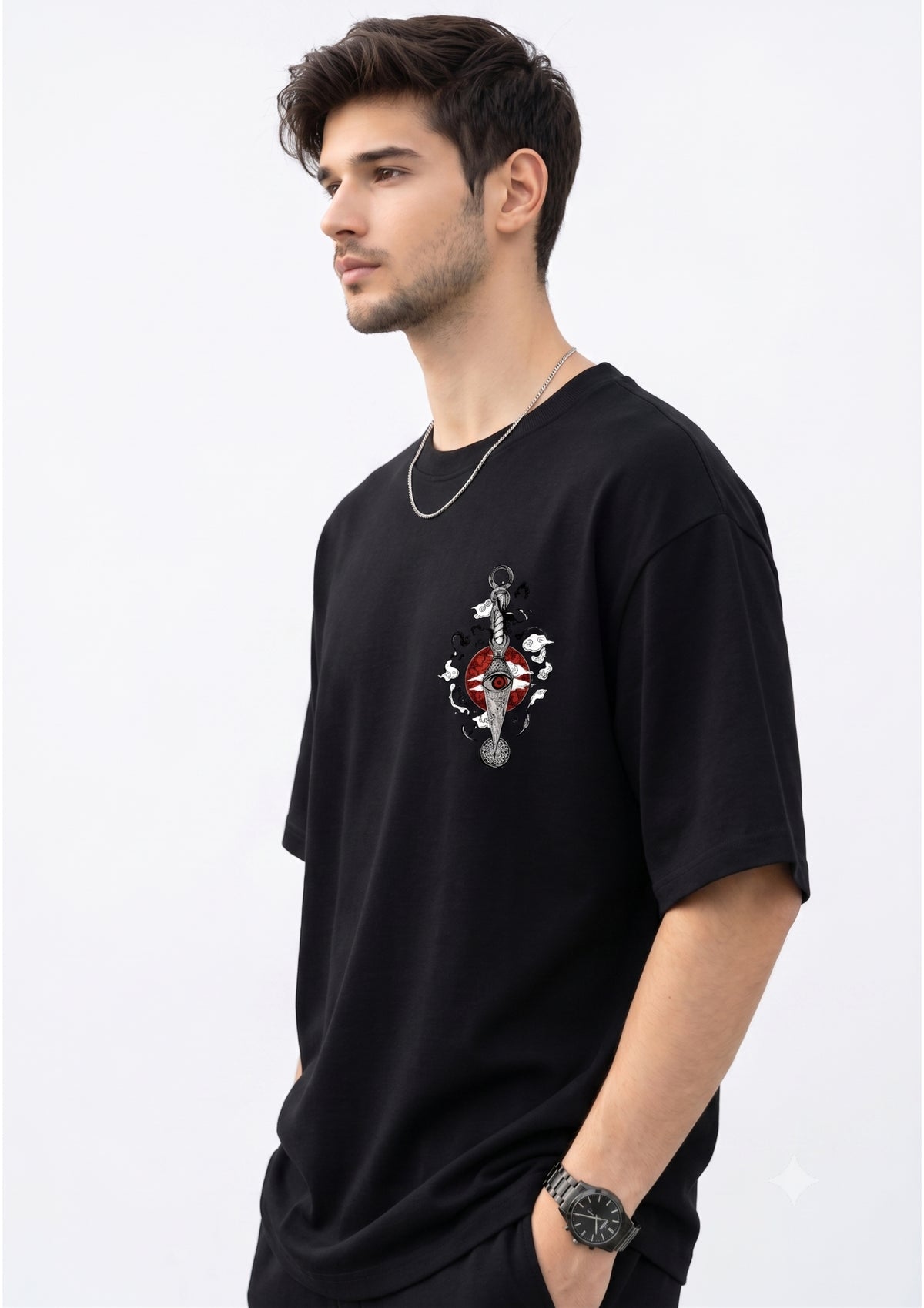 Sword Eye Graphic Oversized T-Shirt | 220 GSM | 100% Cotton