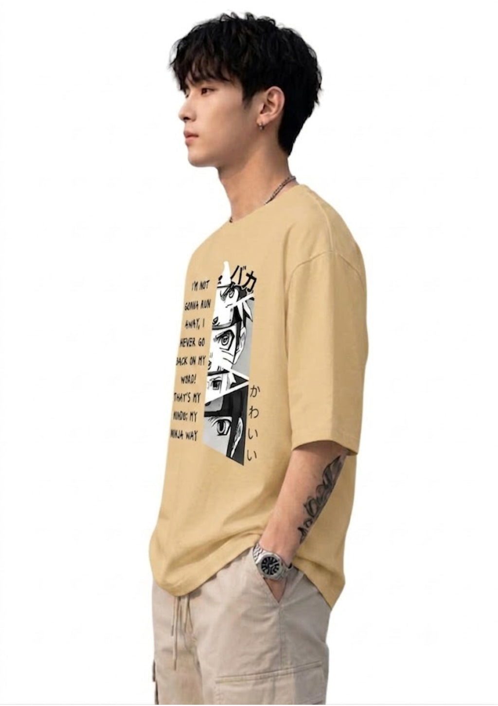 Anime Print Graphic Oversized T-Shirt | 220 GSM | 100% Cotton