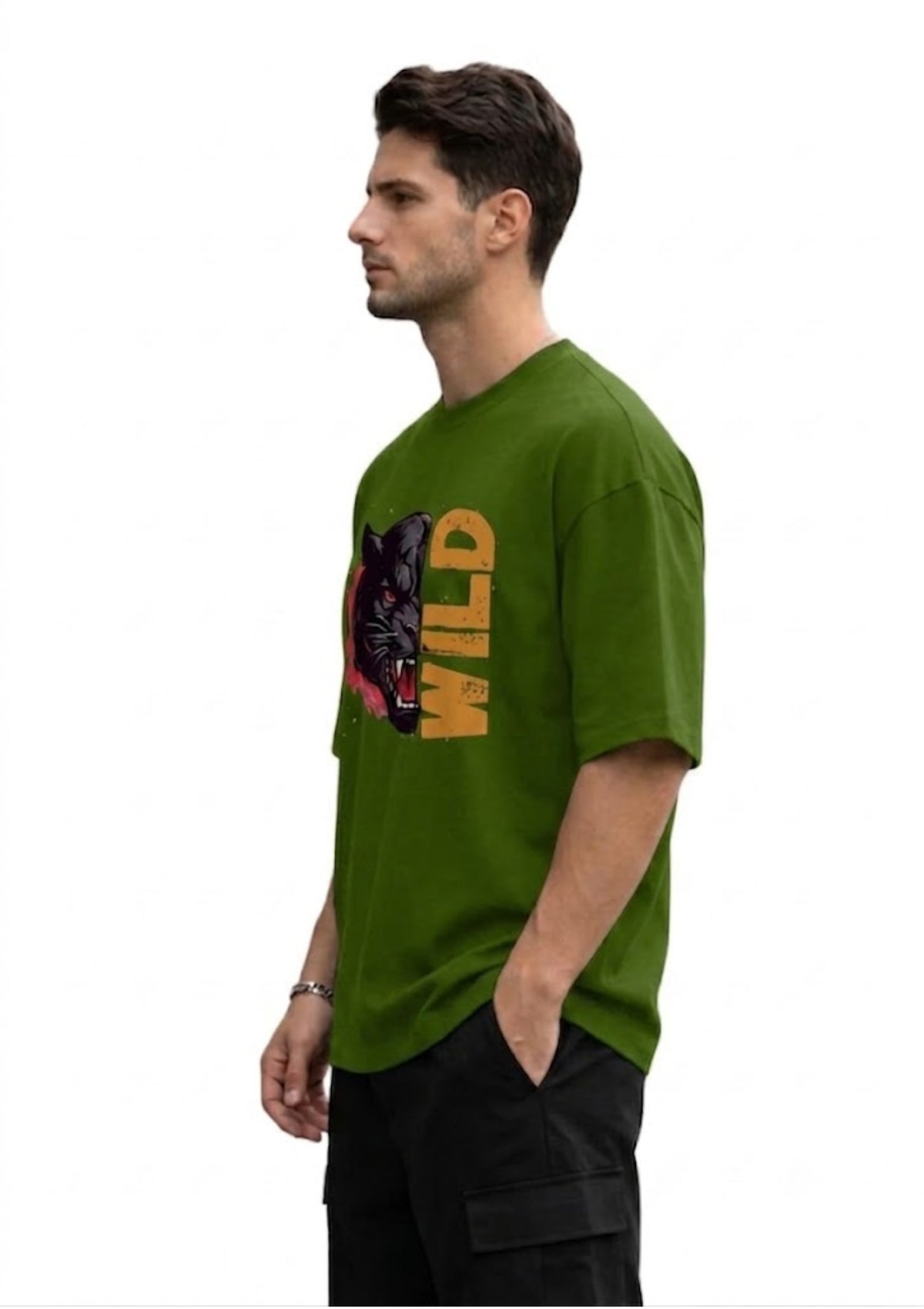 Wild Graphic Oversized T-Shirt | 220 GSM | 100% Cotton