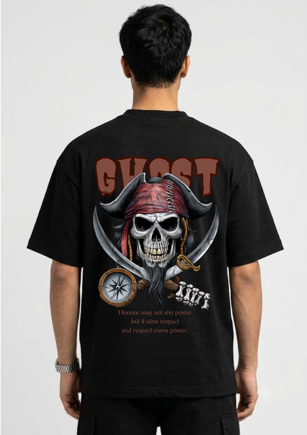 Ghost Graphic Oversized T-Shirt | 220 GSM | 100% Cotton