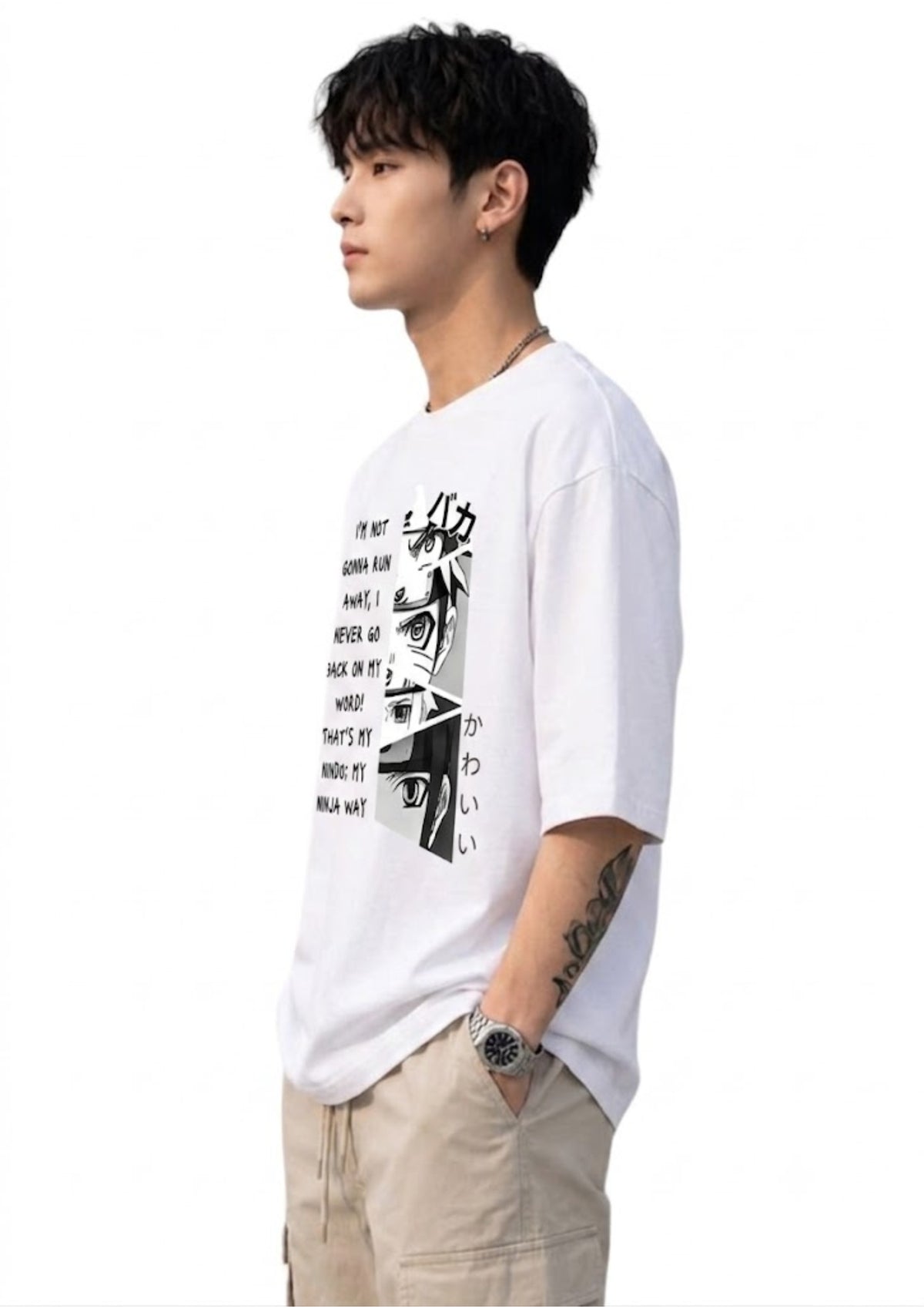 Anime Print Graphic Oversized T-Shirt | 220 GSM | 100% Cotton
