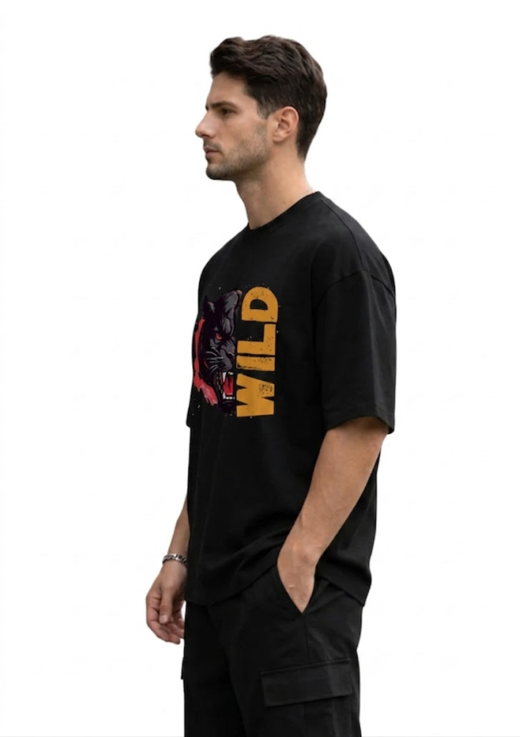 Wild Graphic Oversized T-Shirt | 220 GSM | 100% Cotton