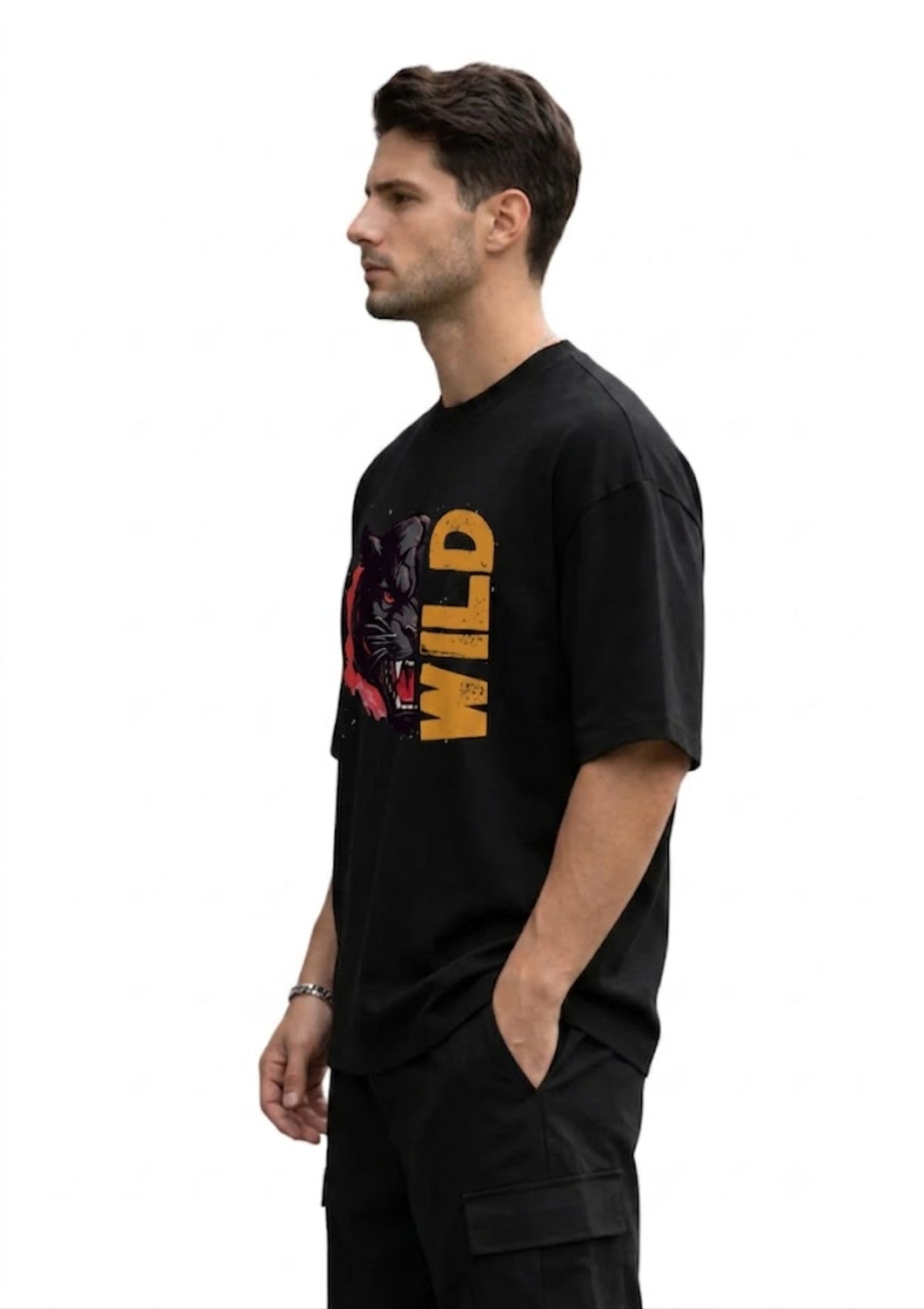 Wild Graphic Oversized T-Shirt | 220 GSM | 100% Cotton