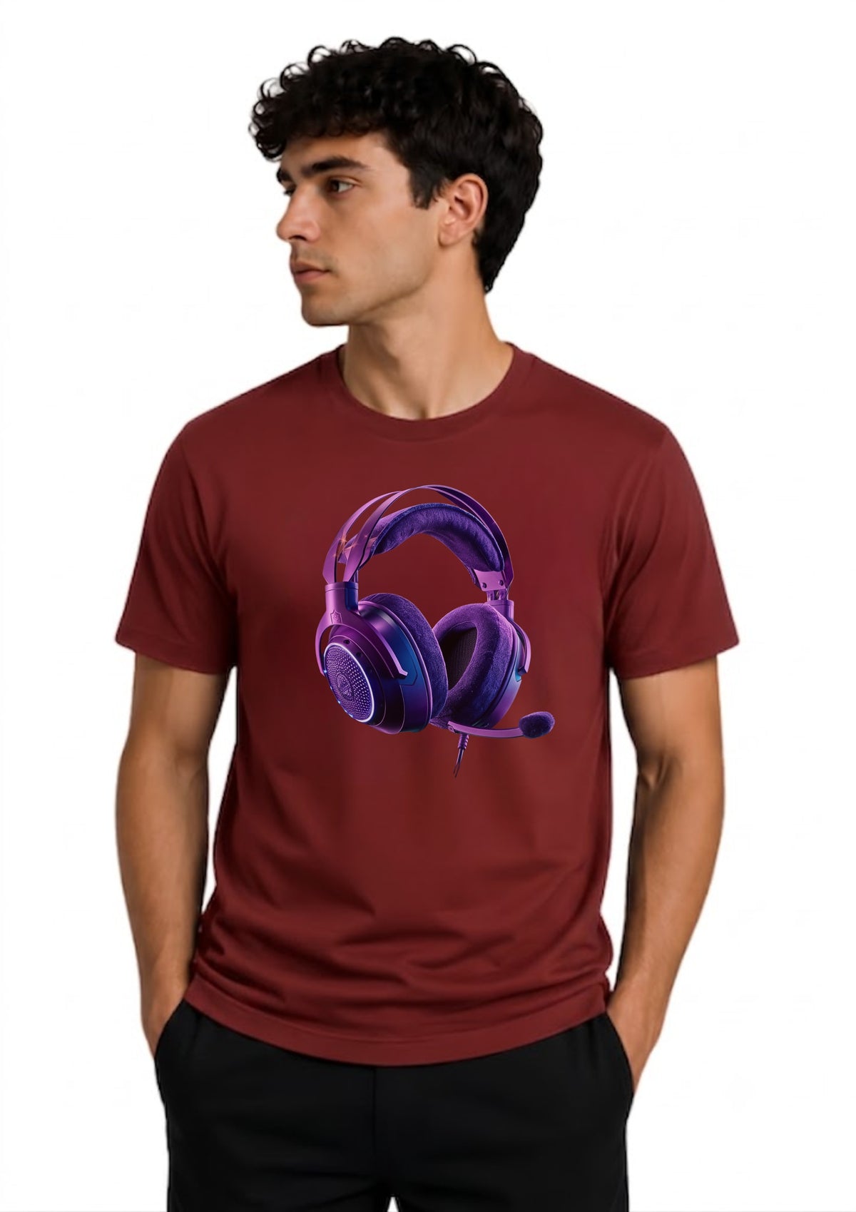 Headphones Regular T-Shirt | 180 GSM | 100% Cotton