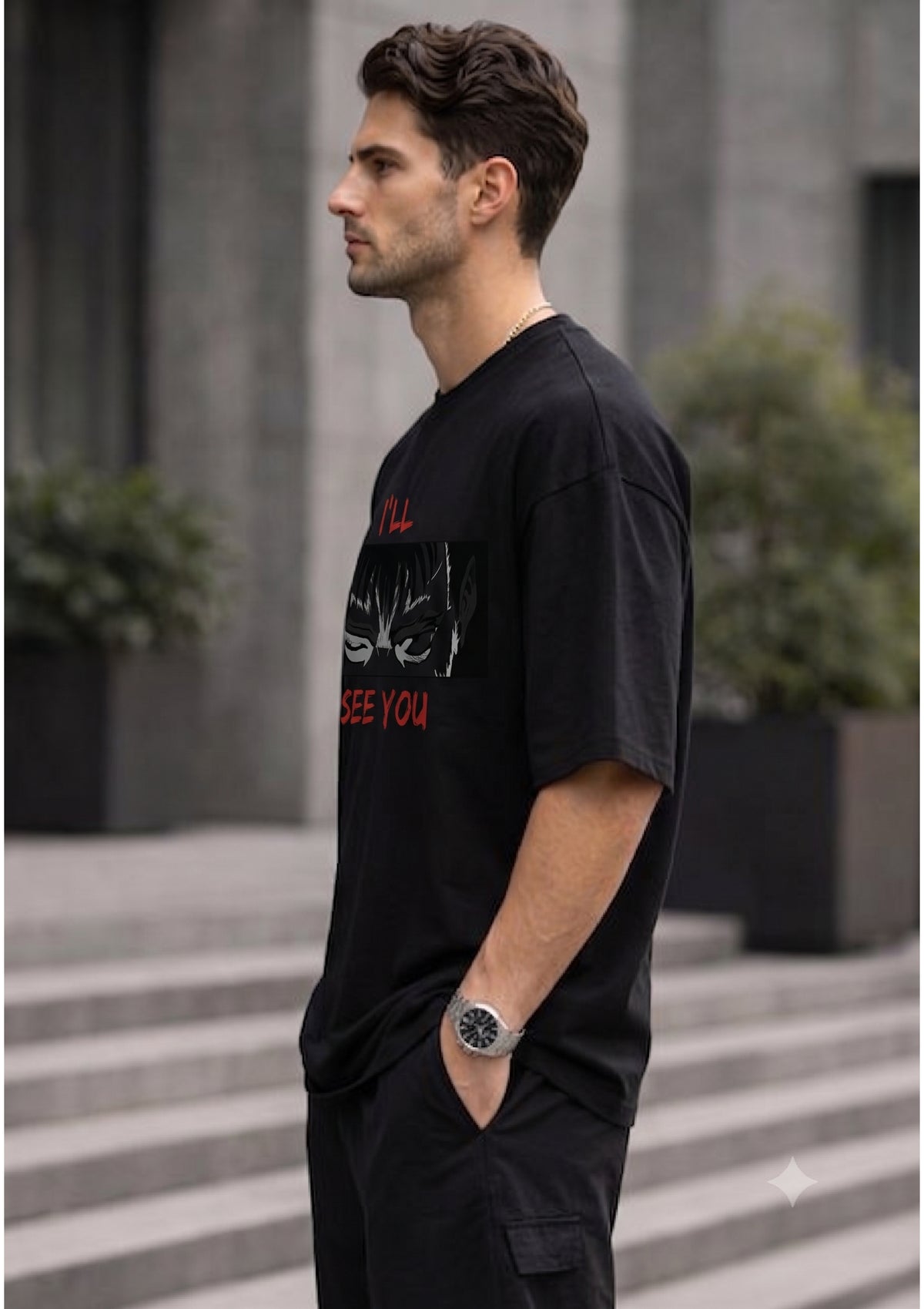I'll See You Graphic Oversized T-Shirt | 220 GSM | 100% Cotton
