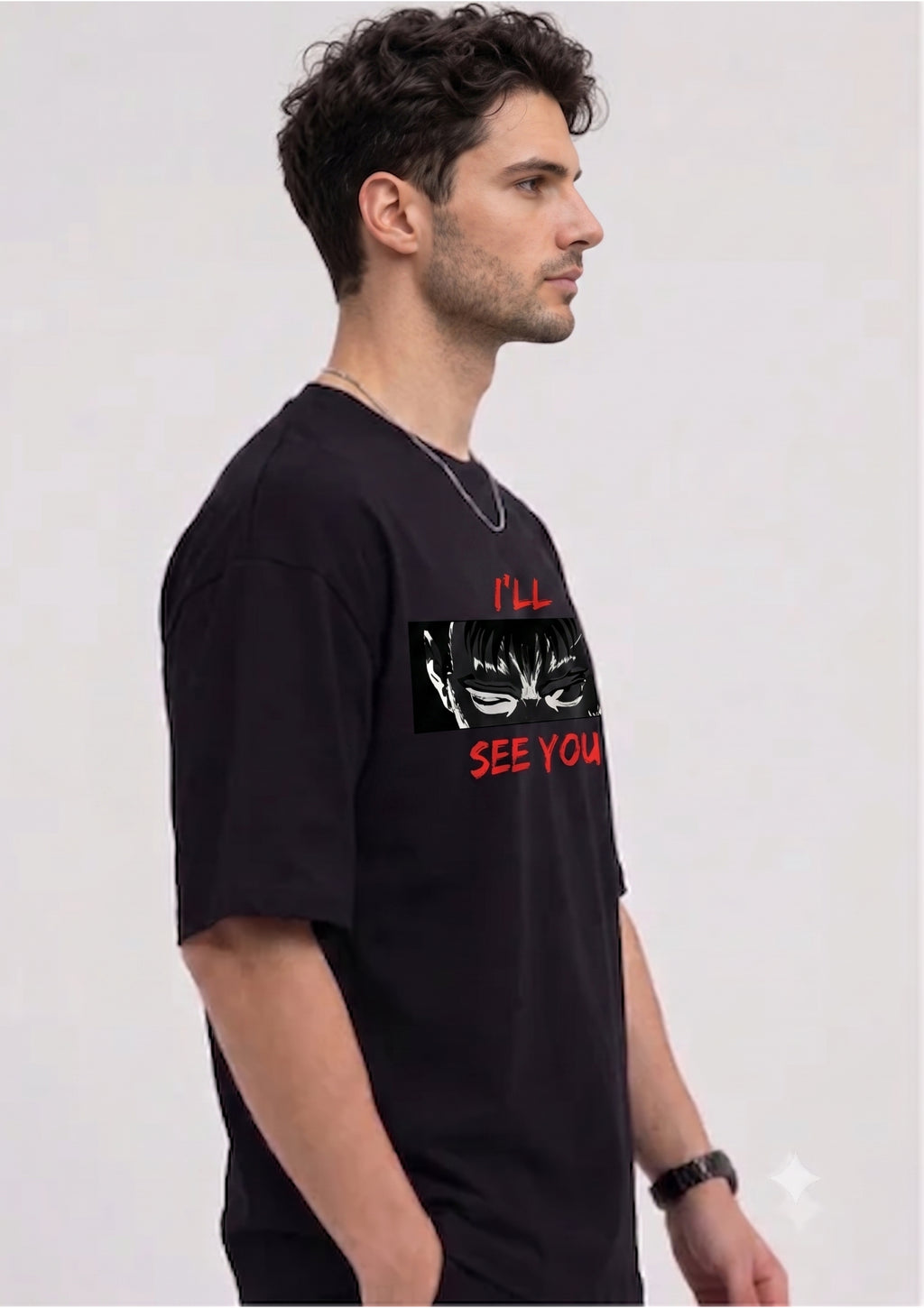 I'll See You Graphic Oversized T-Shirt | 220 GSM | 100% Cotton