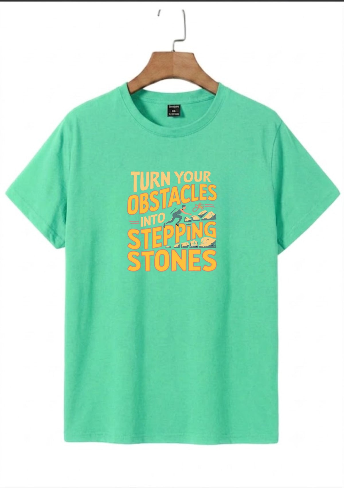 Turn Your Obstacles Into Stepping Stones Regular T-Shirt | 180 GSM | 100% Cotton