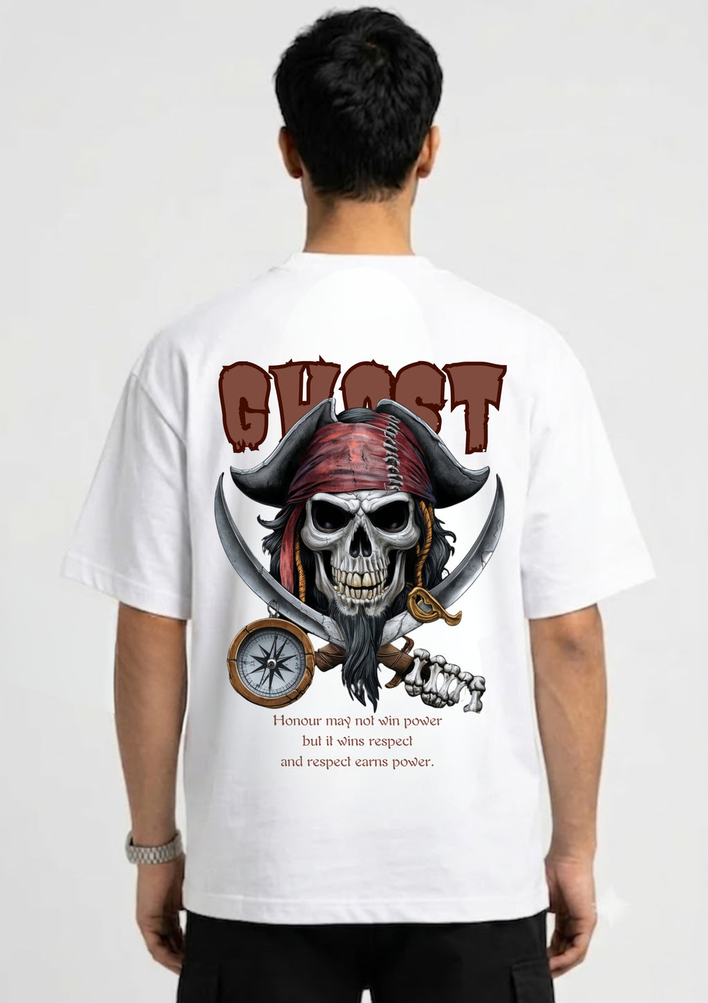 Ghost Graphic Oversized T-Shirt | 220 GSM | 100% Cotton