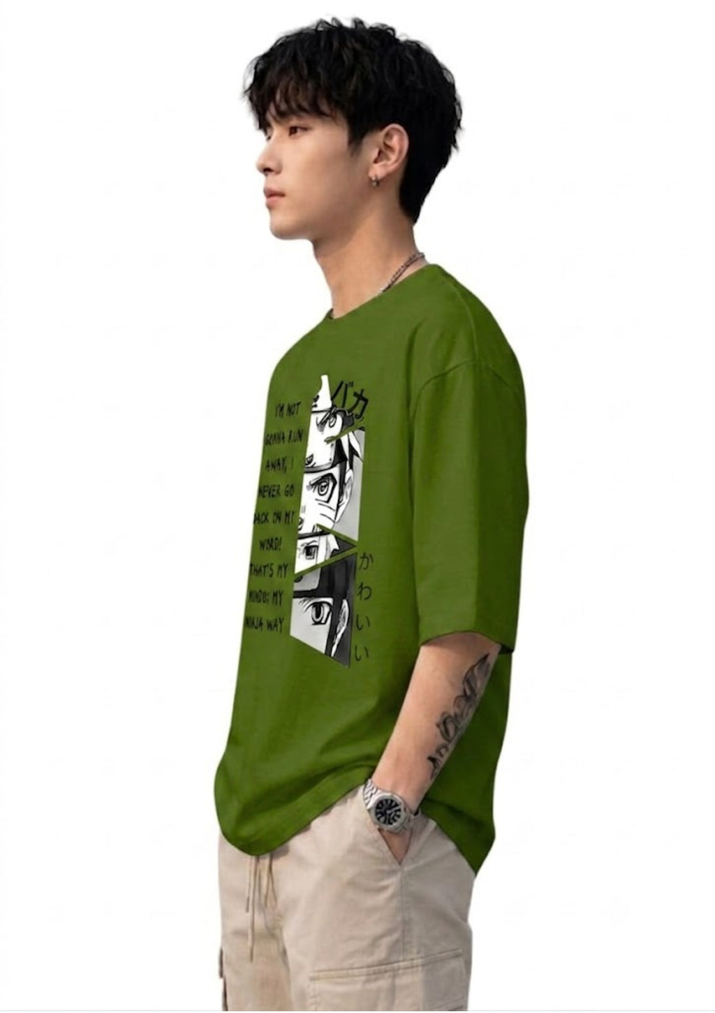 Anime Print Graphic Oversized T-Shirt | 220 GSM | 100% Cotton