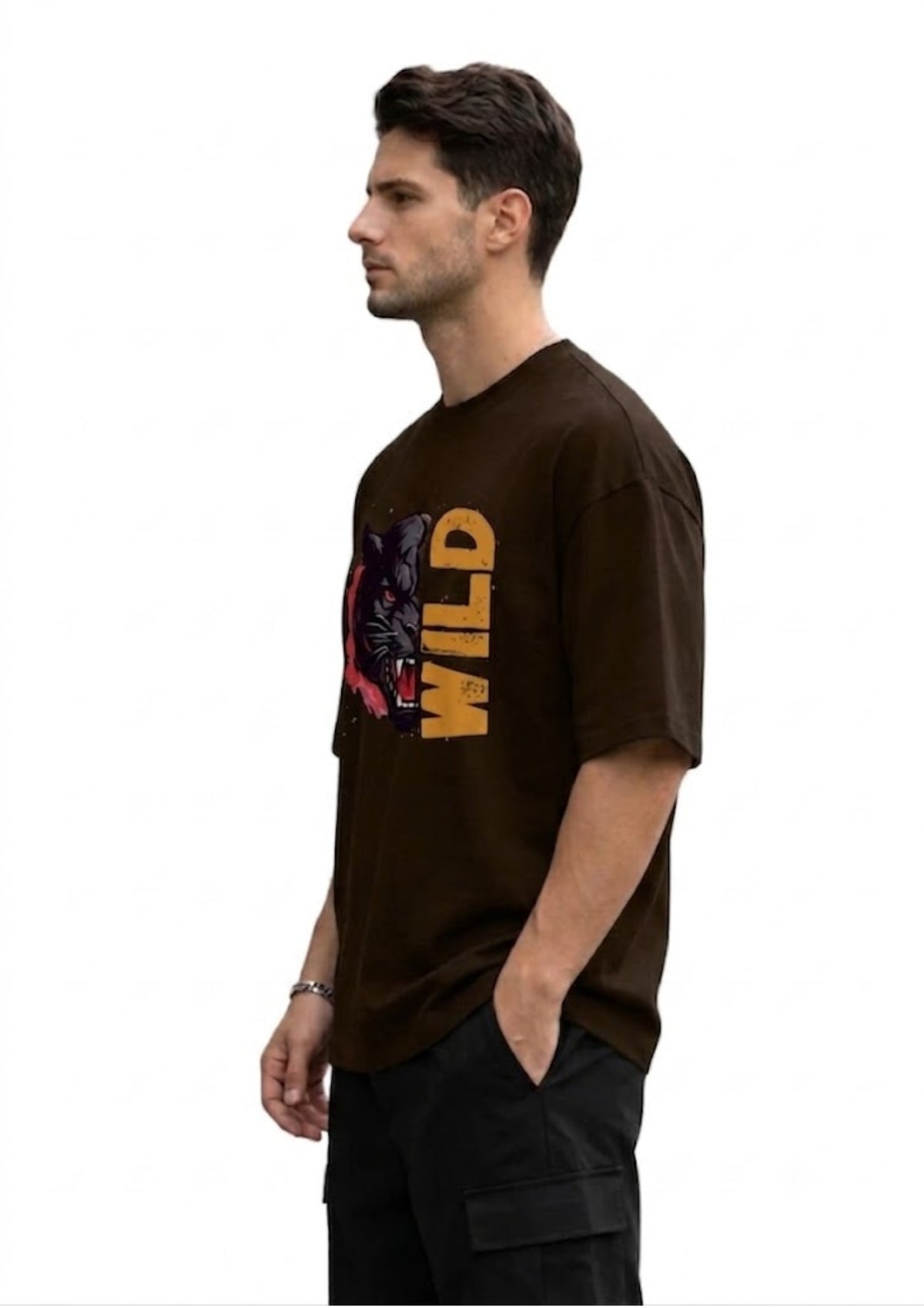 Wild Graphic Oversized T-Shirt | 220 GSM | 100% Cotton