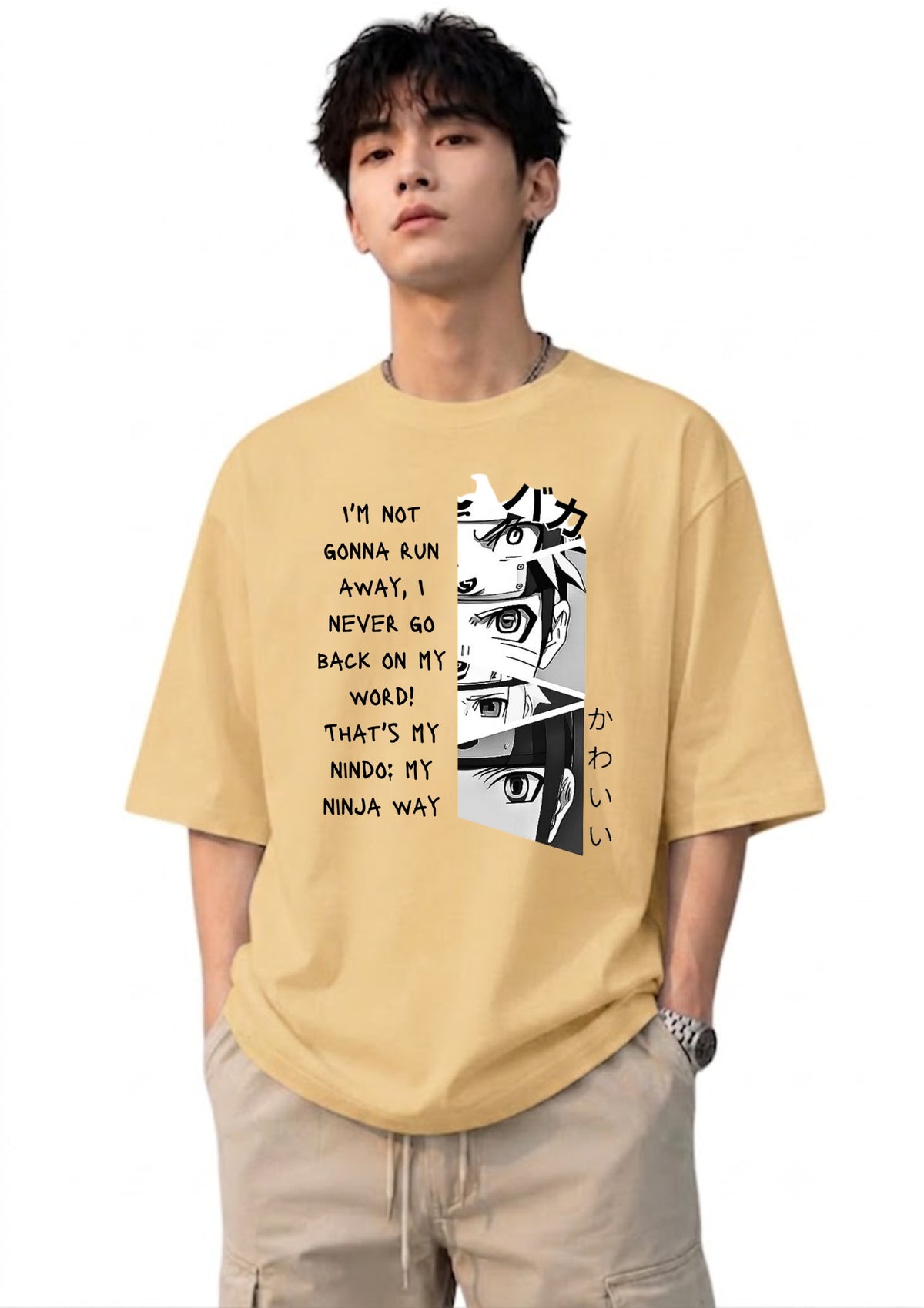 Anime Print Graphic Oversized T-Shirt | 220 GSM | 100% Cotton