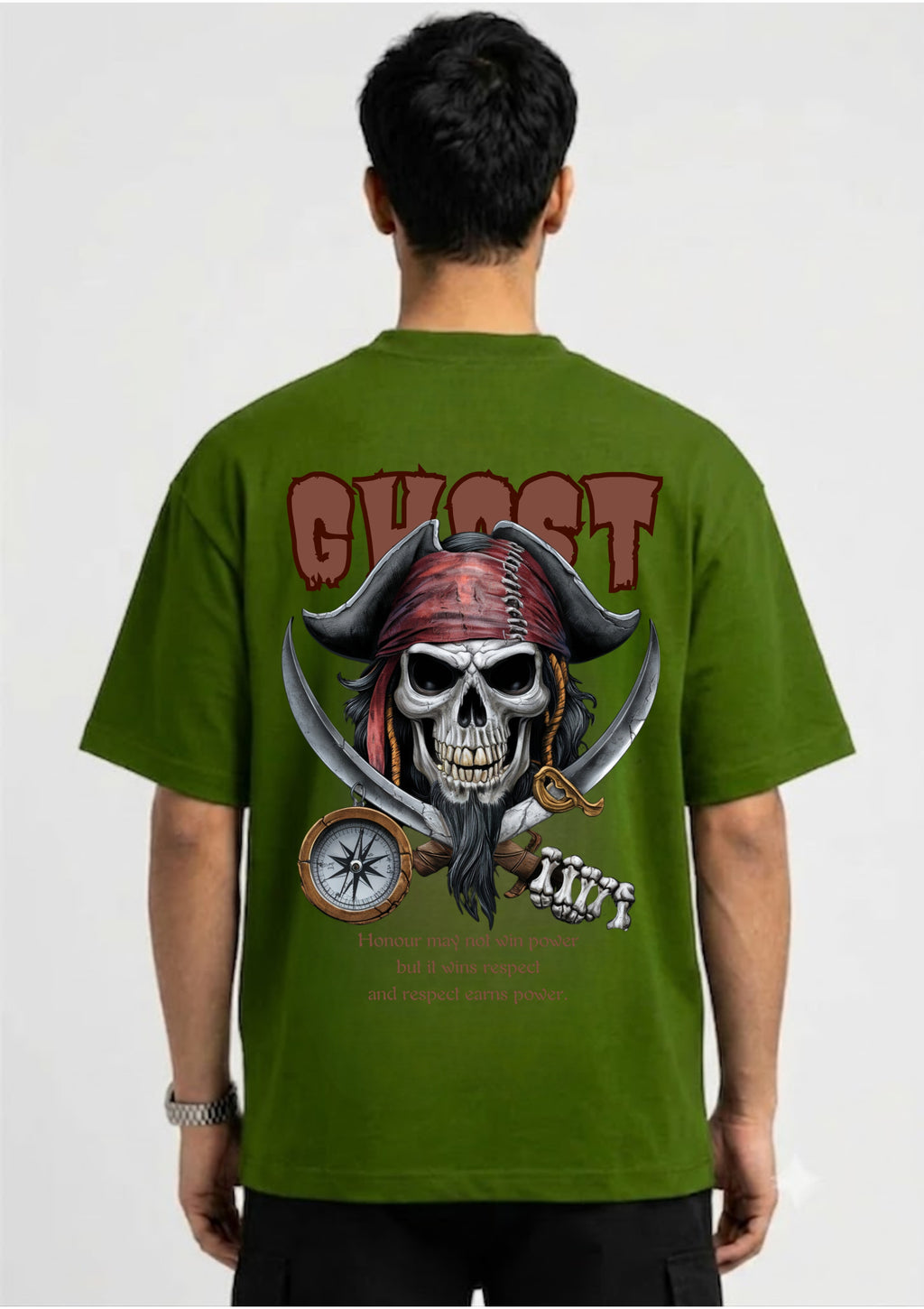 Ghost Graphic Oversized T-Shirt | 220 GSM | 100% Cotton