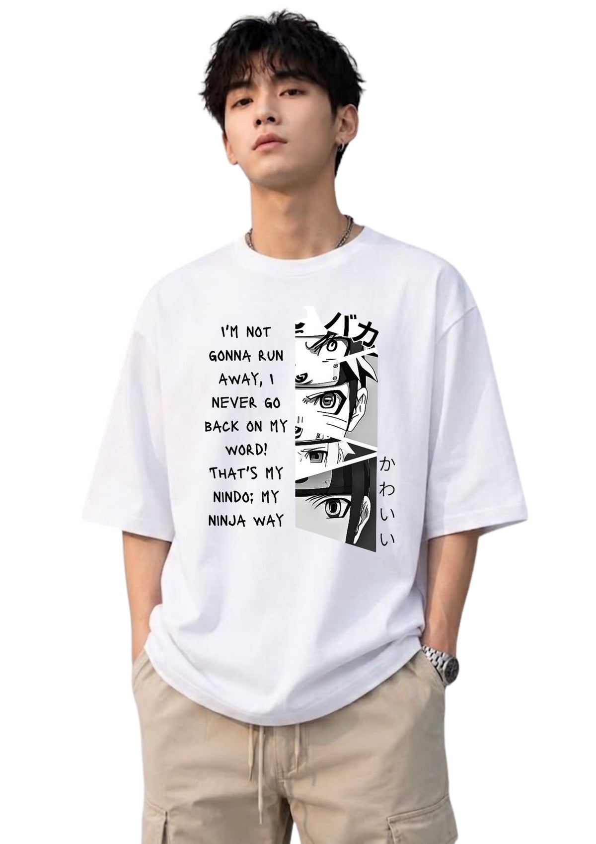 Anime Print Graphic Oversized T-Shirt | 220 GSM | 100% Cotton