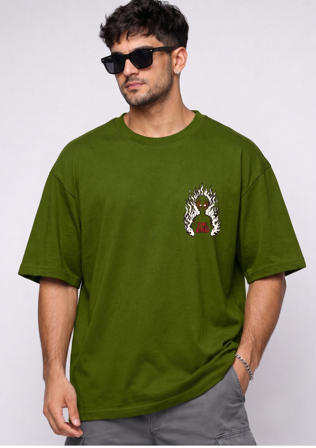 The End Graphic Oversized T-Shirt | 220 GSM | 100% Cotton