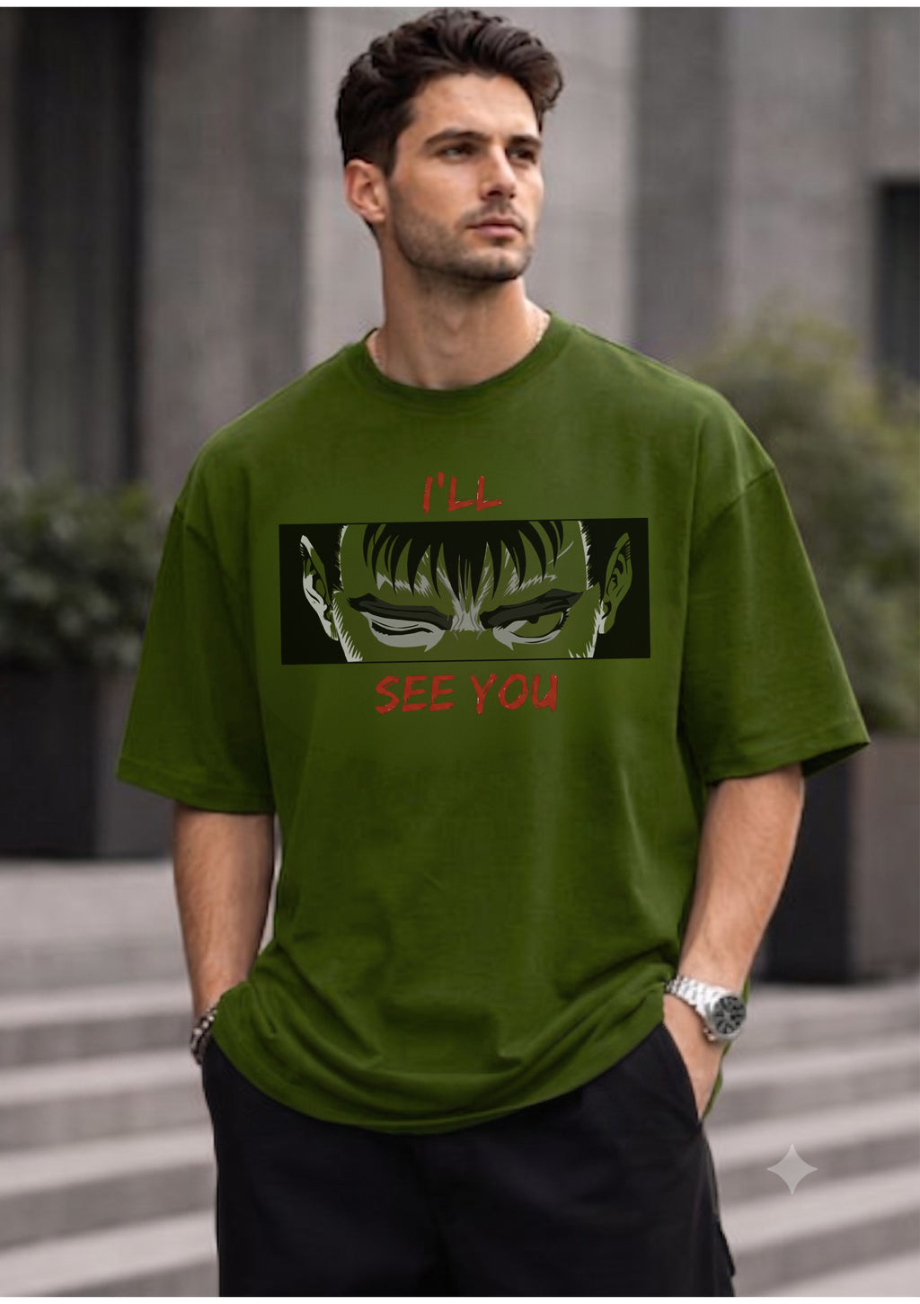 I'll See You Graphic Oversized T-Shirt | 220 GSM | 100% Cotton