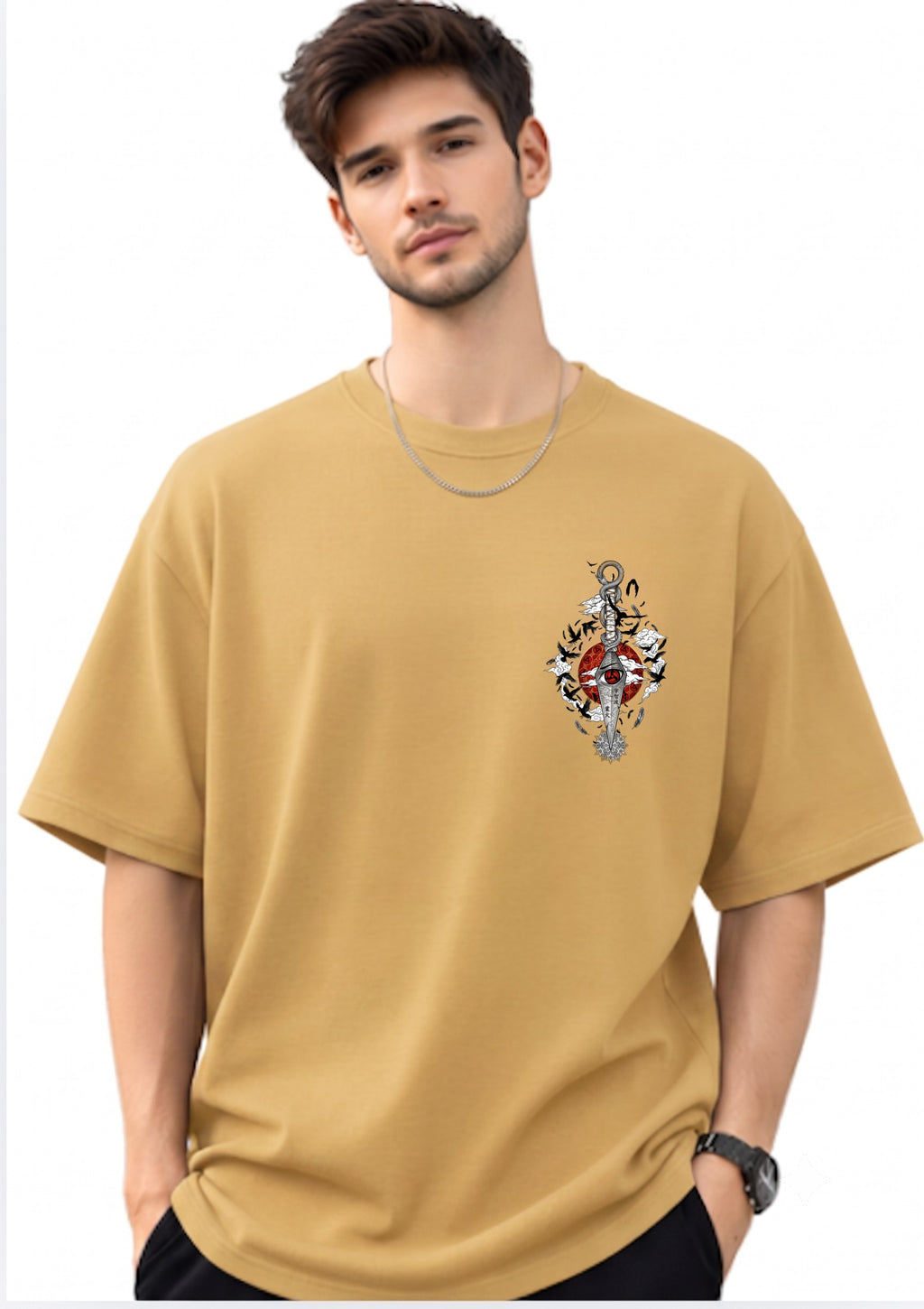 Sword Eye Graphic Oversized T-Shirt | 220 GSM | 100% Cotton