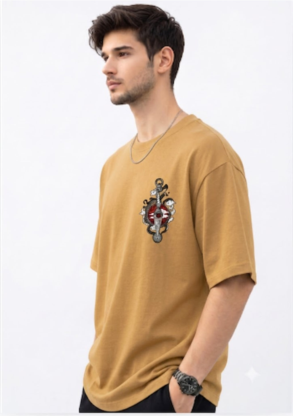 Sword Eye Graphic Oversized T-Shirt | 220 GSM | 100% Cotton