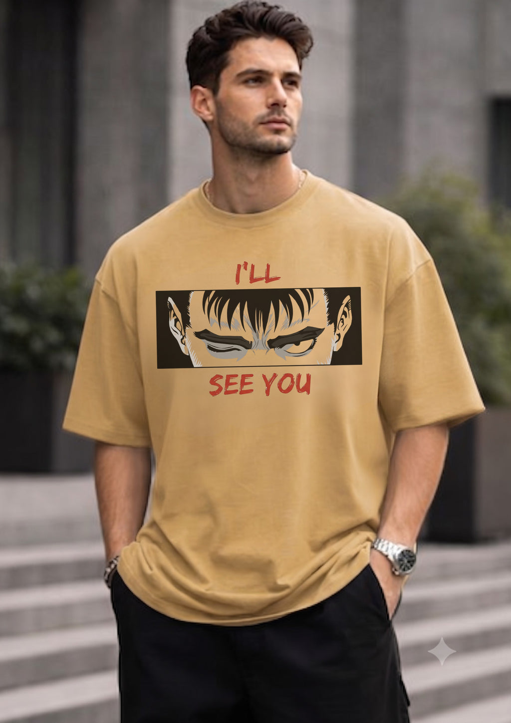I'll See You Graphic Oversized T-Shirt | 220 GSM | 100% Cotton