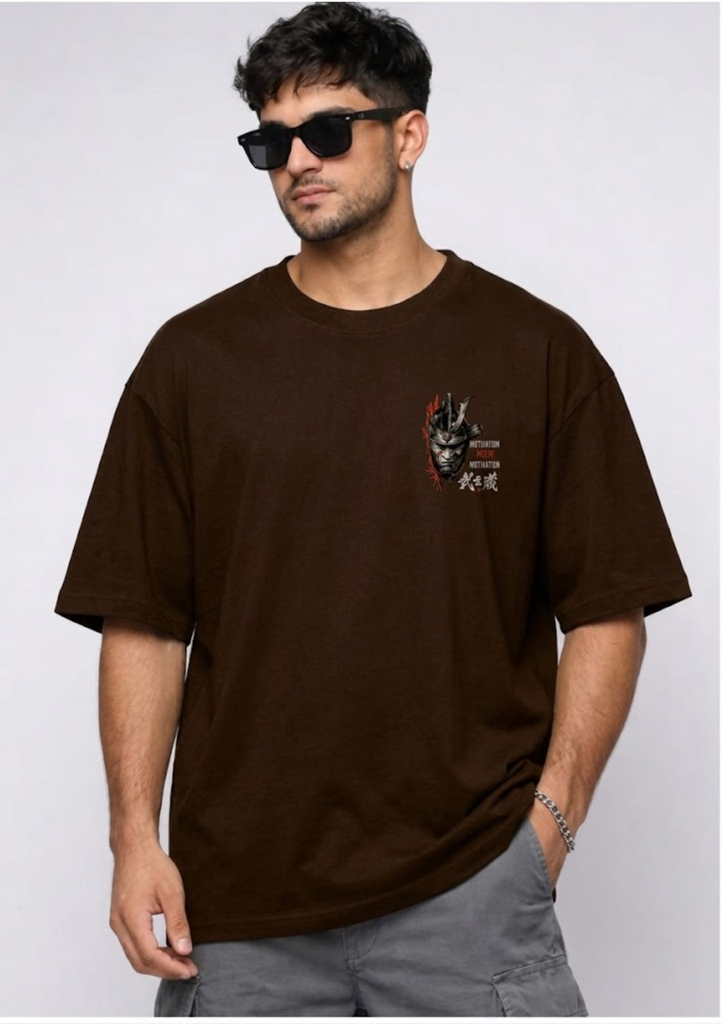 Japanese Warrior Graphic Oversized T-Shirt | 220 GSM | 100% Cotton