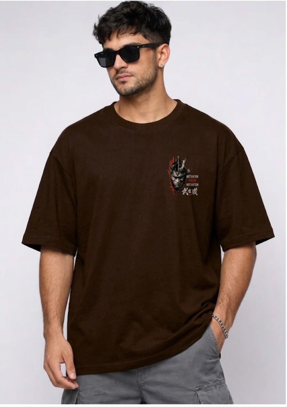 Japanese Warrior Graphic Oversized T-Shirt | 220 GSM | 100% Cotton
