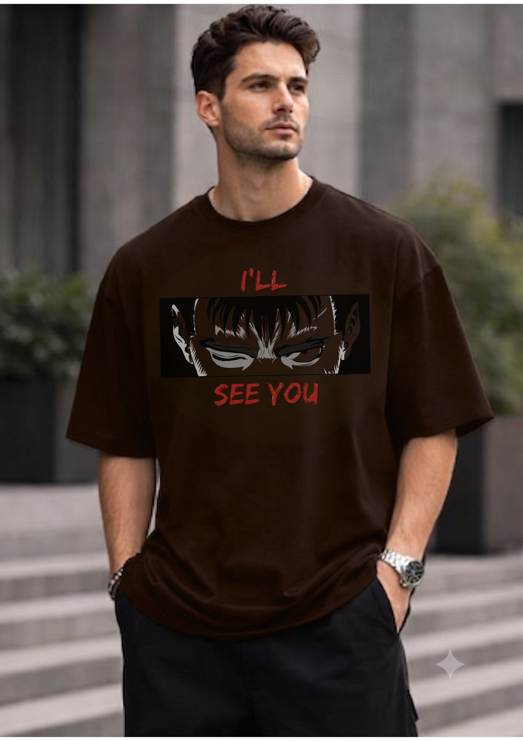 I'll See You Graphic Oversized T-Shirt | 220 GSM | 100% Cotton