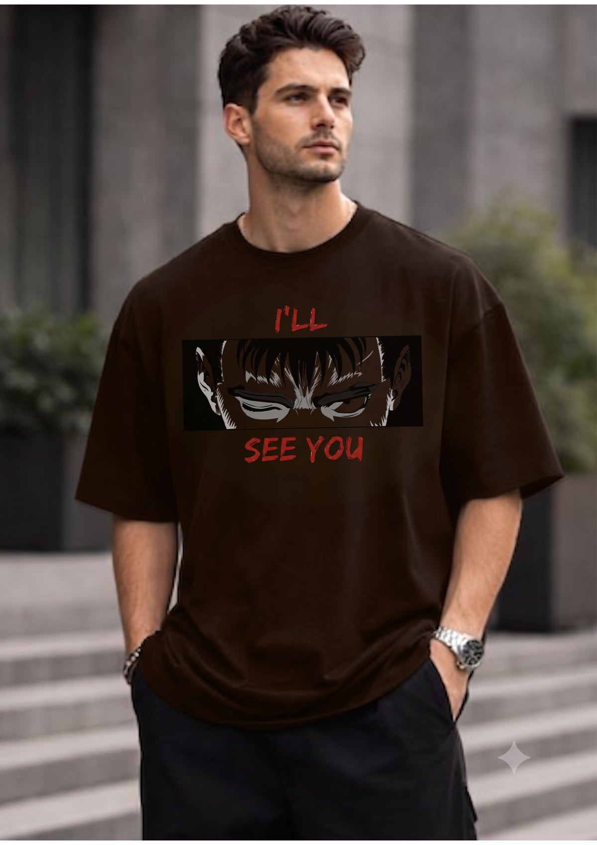 I'll See You Graphic Oversized T-Shirt | 220 GSM | 100% Cotton