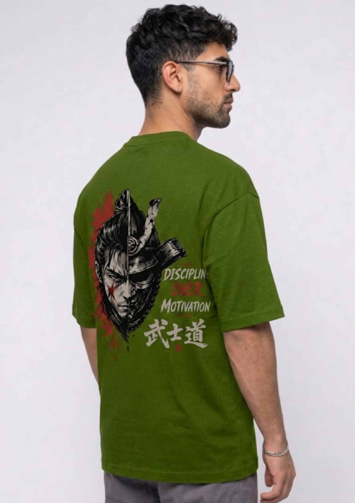 Japanese Warrior Graphic Oversized T-Shirt | 220 GSM | 100% Cotton