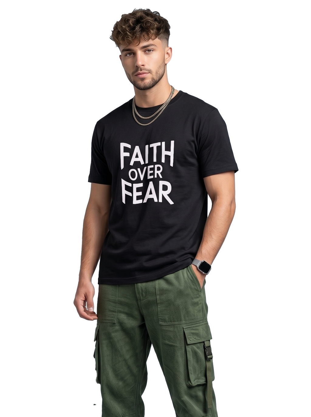 Faith Over You Regular T-Shirt | 180 GSM | 100% Cotton