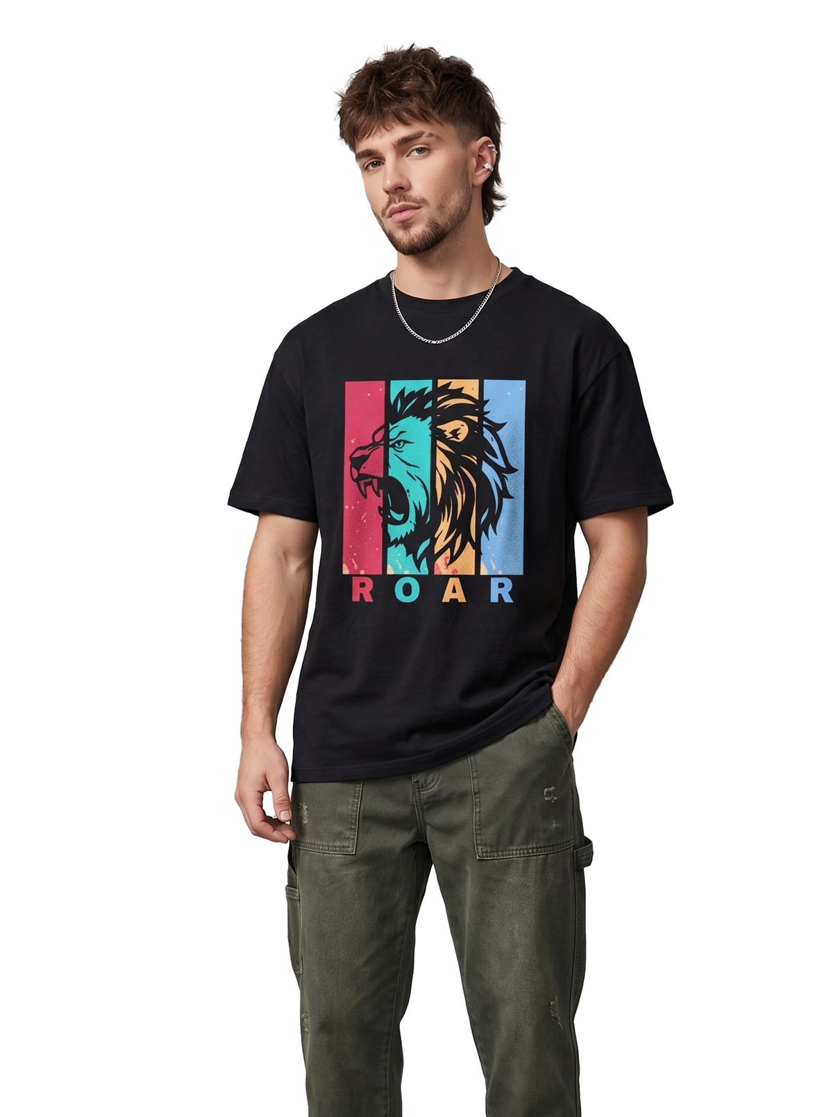 Lion Roar Regular T-Shirt | 180 GSM | 100% Cotton