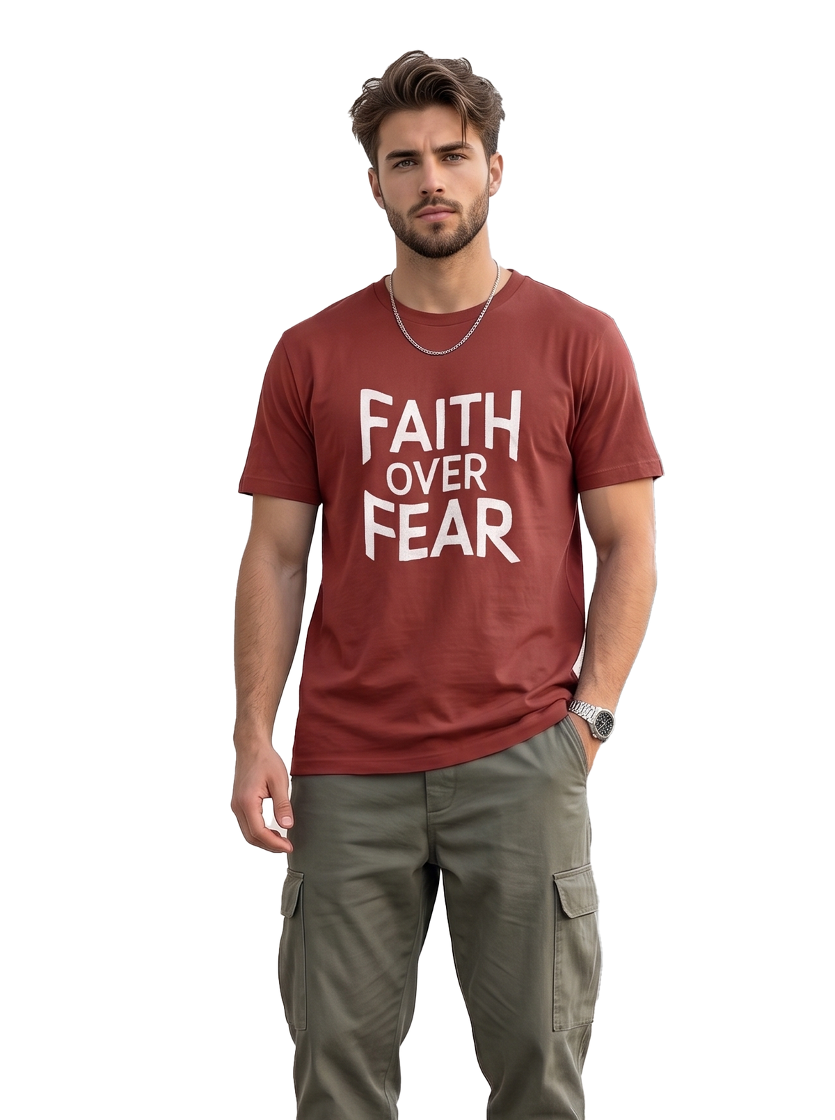 Faith Over You Regular T-Shirt | 180 GSM | 100% Cotton