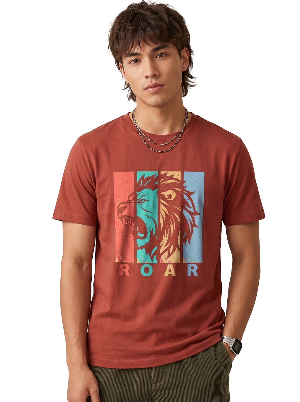 Lion Roar Regular T-Shirt | 180 GSM | 100% Cotton