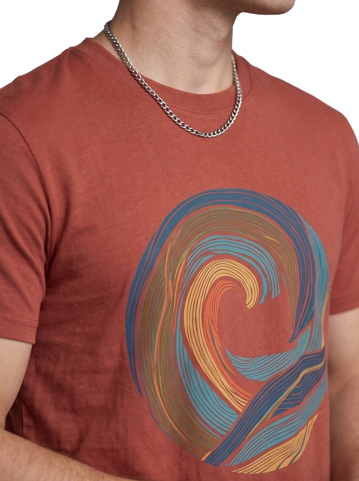 Coconut Tree Swirl Regular T-Shirt | 180 GSM | 100% Cotton