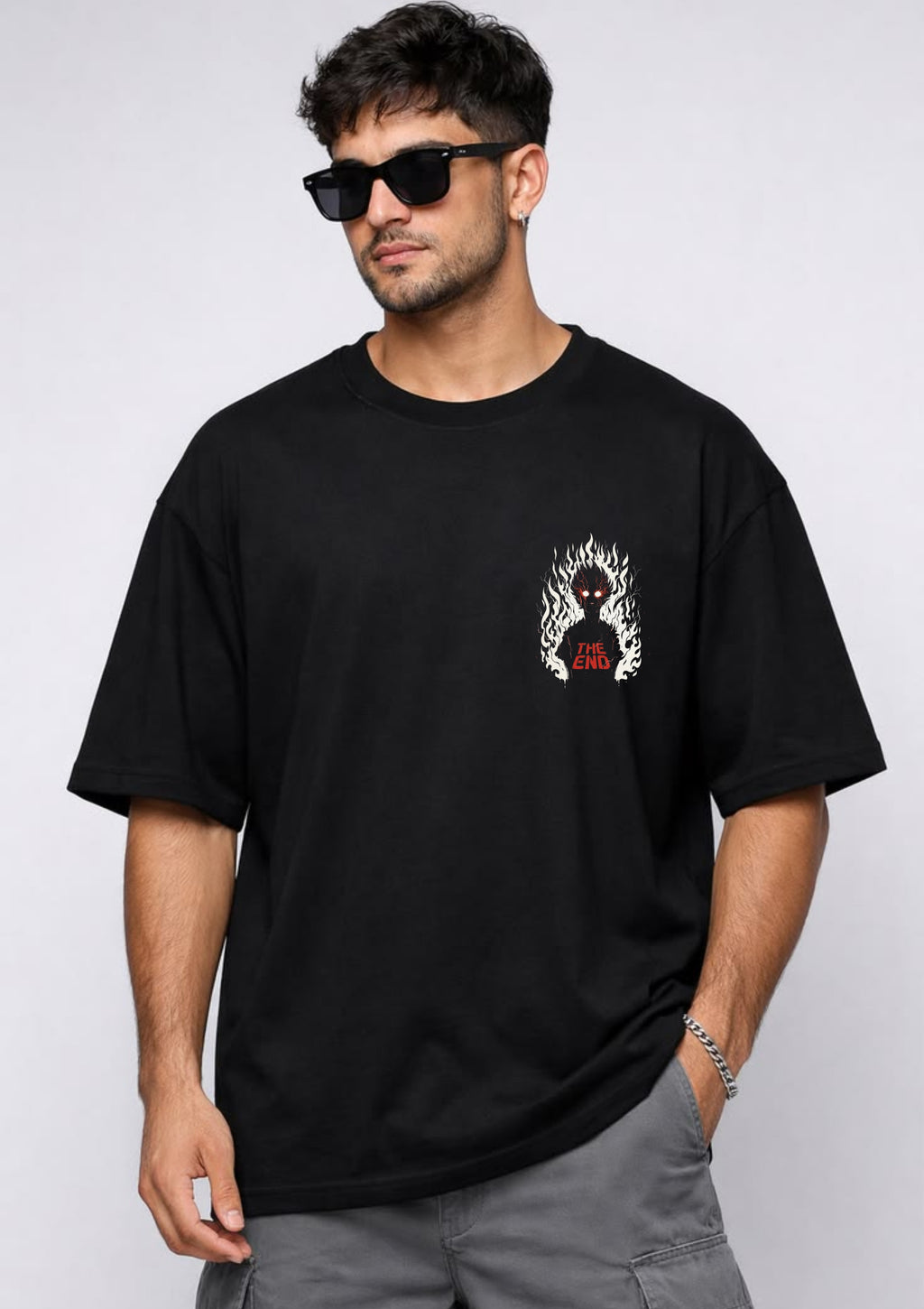 The End Graphic Oversized T-Shirt | 220 GSM | 100% Cotton
