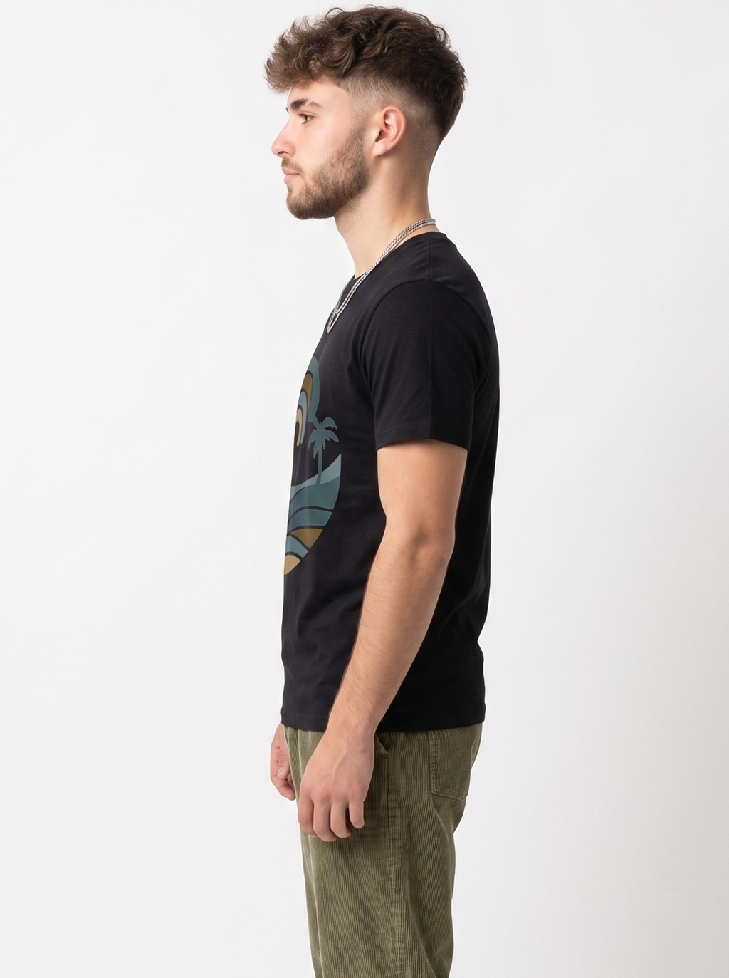 Coconut Tree Swirl Regular T-Shirt | 180 GSM | 100% Cotton
