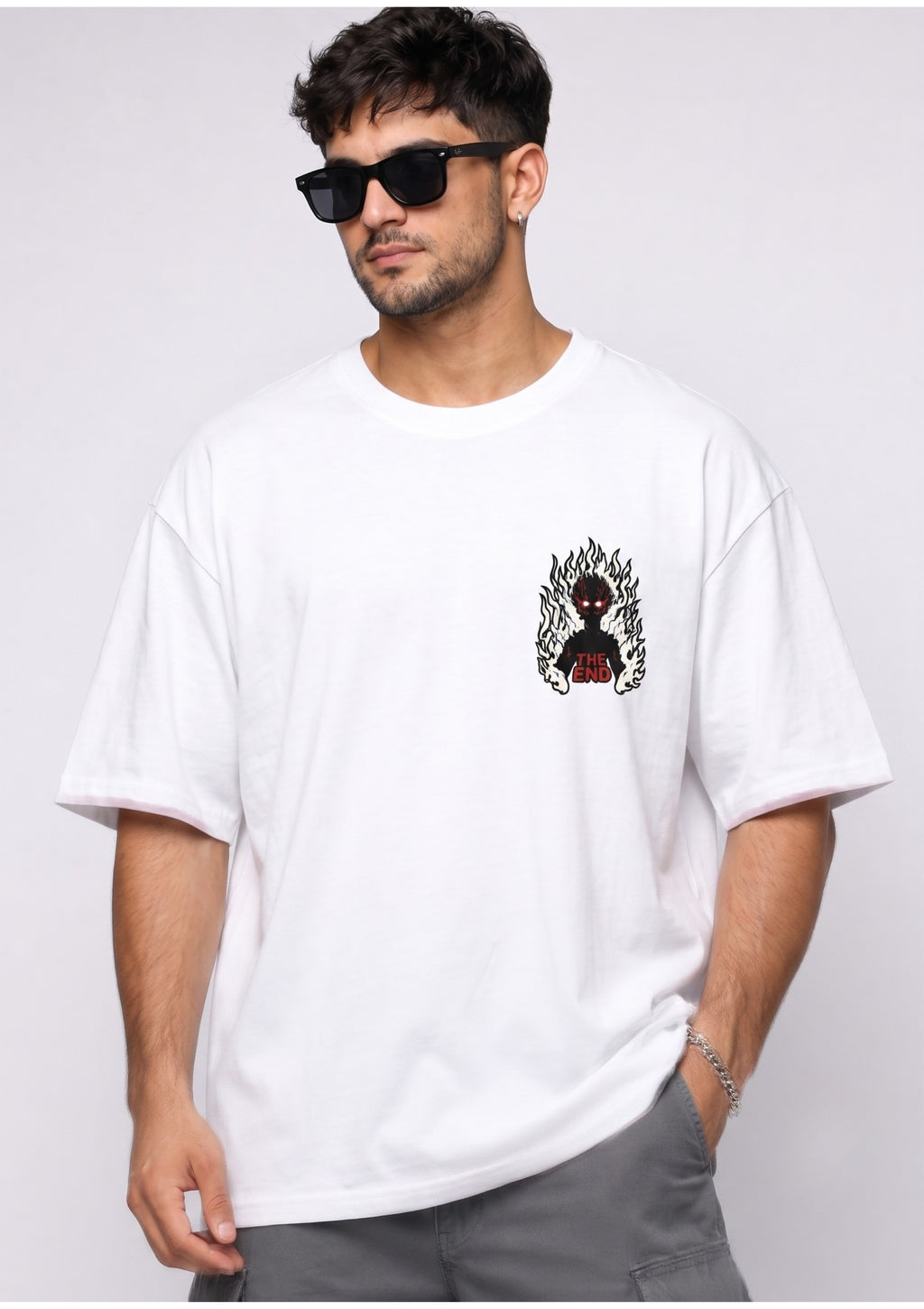 The End Graphic Oversized T-Shirt | 220 GSM | 100% Cotton