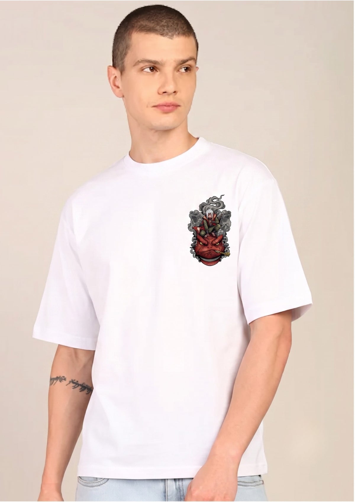 Senjutsu Graphic Oversized T-Shirt | 220 GSM | 100% Cotton