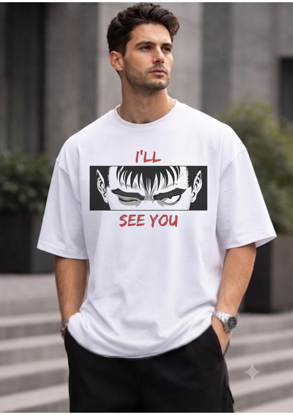 I'll See You Graphic Oversized T-Shirt | 220 GSM | 100% Cotton